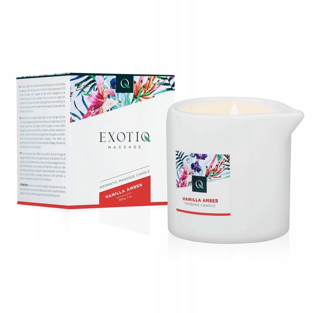 Exotiq Masážní svíčka Vanilla Amber 200 g Relaxační olej