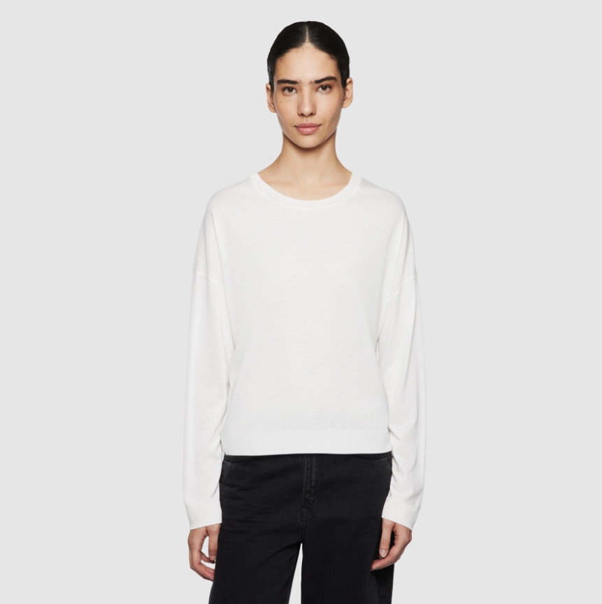 Bílá Halenka S Dlouhým Rukávem Drykorn