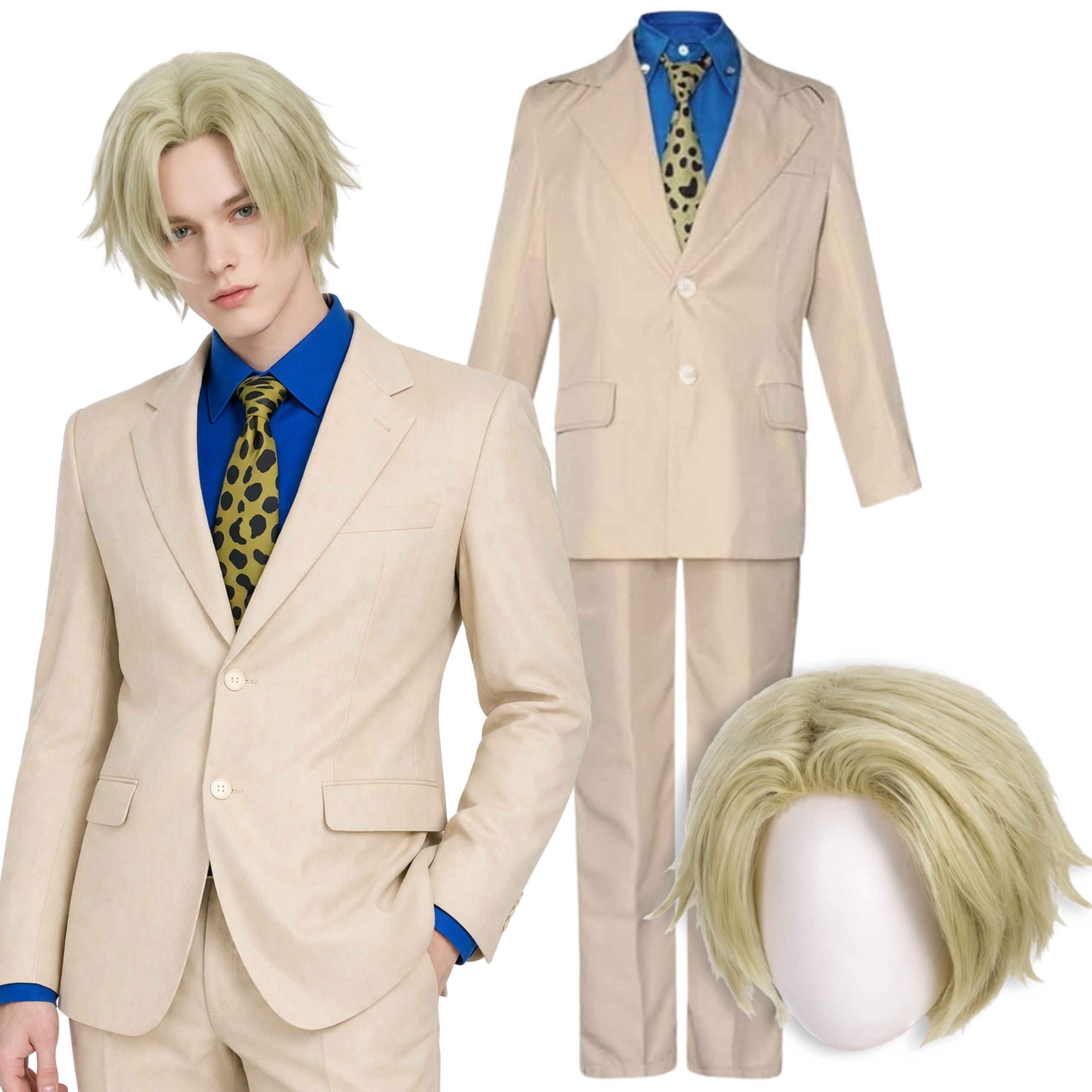 Kostým Nanami Kento Cosplay Jujutsu Kaisen Oblek Paruka 2XL 3XL 182 188