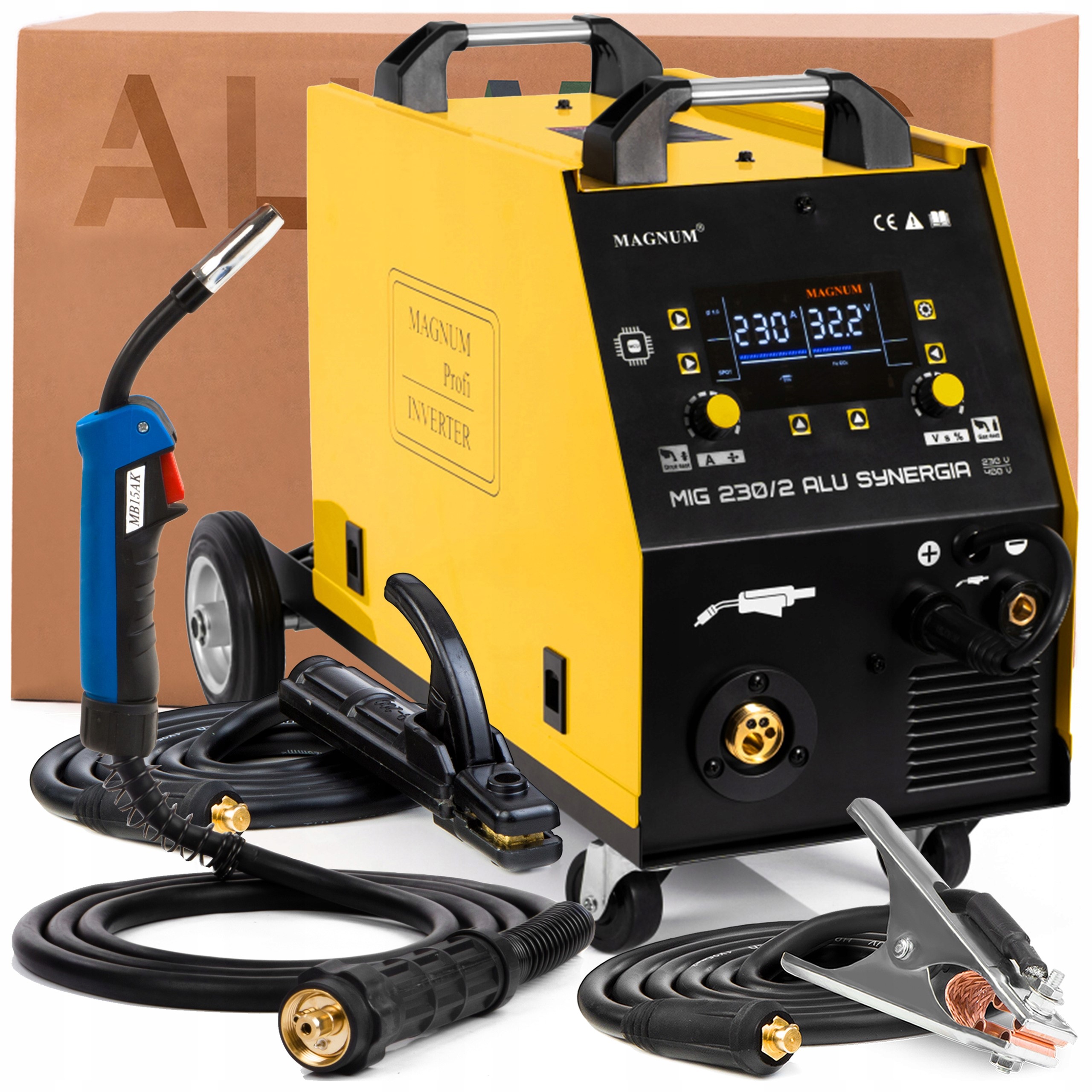 Svařovací Stroj Magnum Mig 230/2 Alu Synergie 230V 400V Tig Lift Bodové Svařování