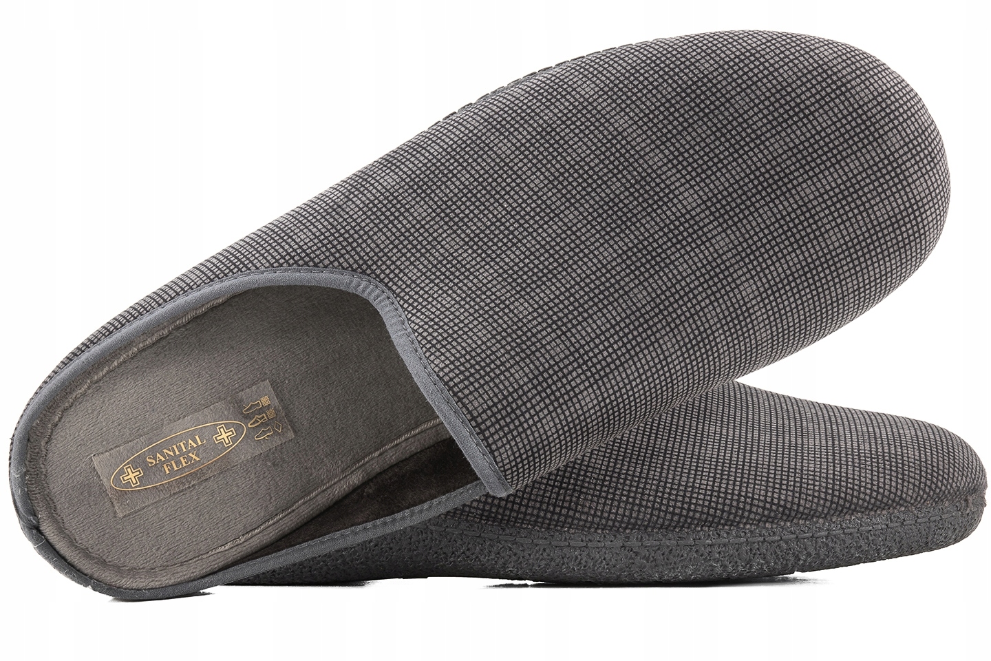 Sanital Flex LC9939 Textilní Domácí Pánské Papuče Papuče Nazouváky 41 Šedá
