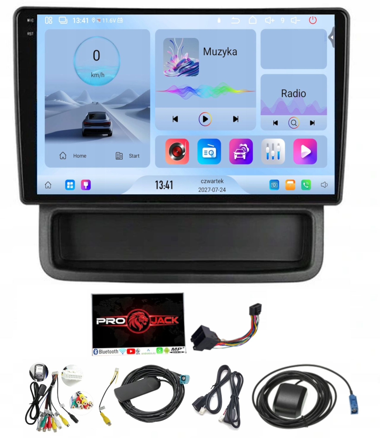 Rádio Navigácia Gps Android Auto Opel Vivaro 2010-2014 4GB 64GB Sim