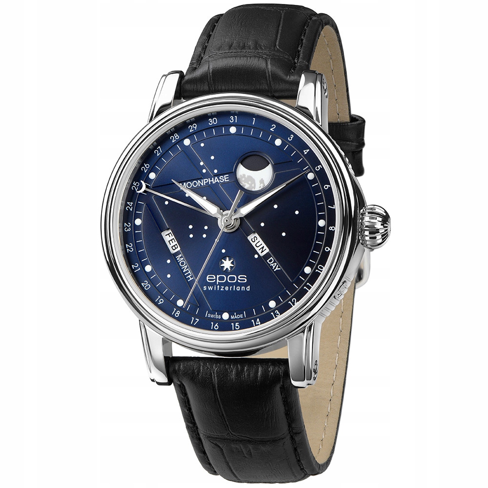 Pánské Hodinky Epos 3439.322.20.16.25 černé