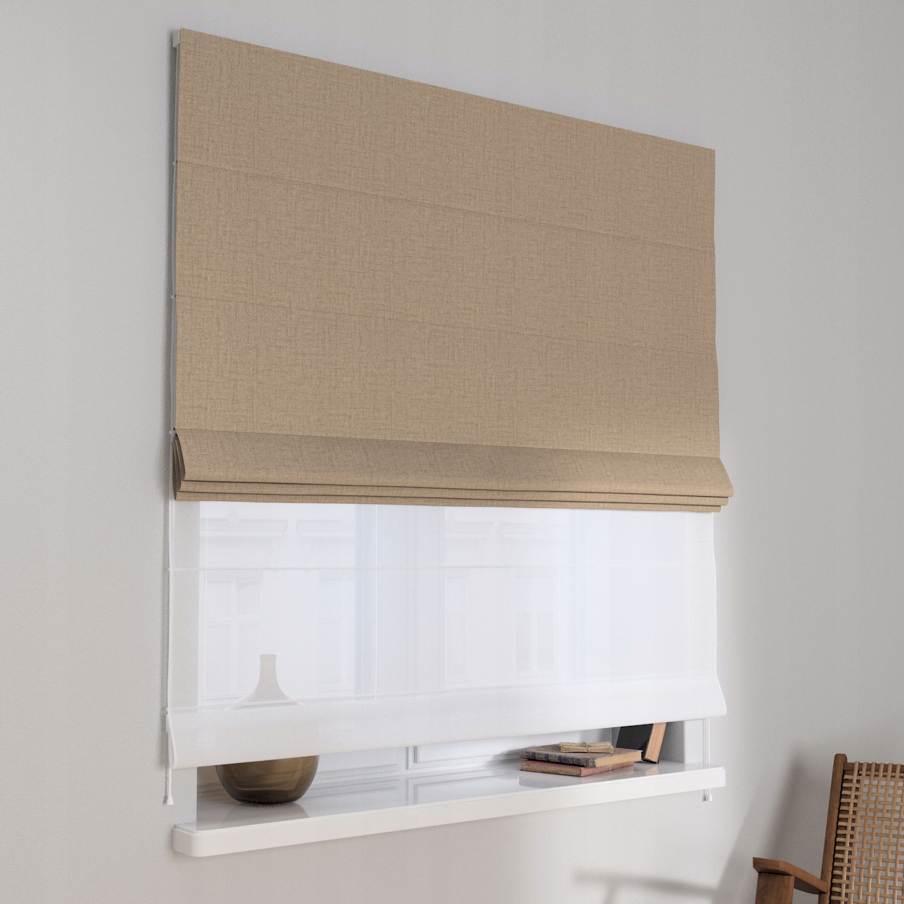 Hotová římská roleta Duo 160 x 170 cm zelená