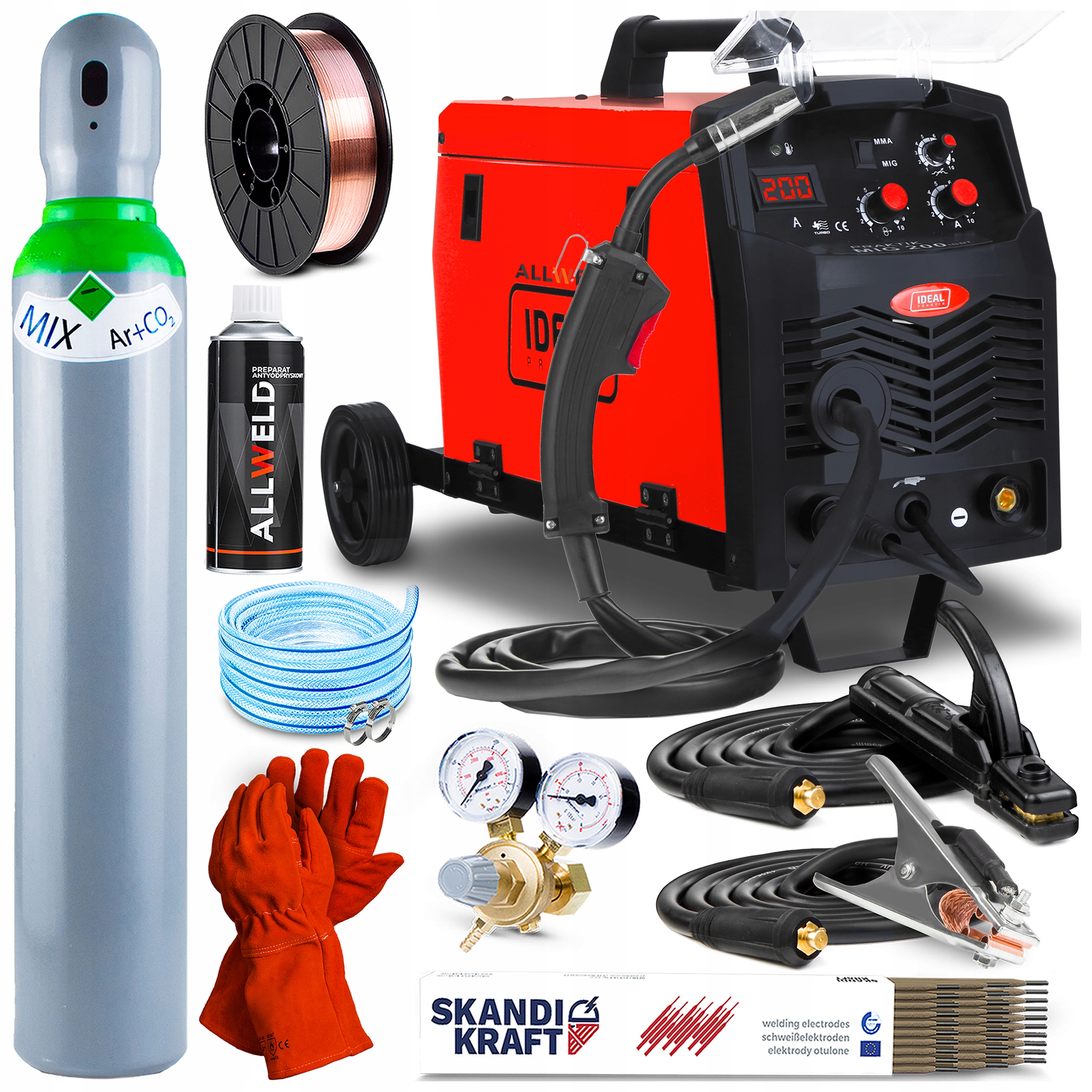 Invertorová Svářečka Inverter Ideal Mig 200 Igbt Mag Mma Igbt Flux 200A Alu