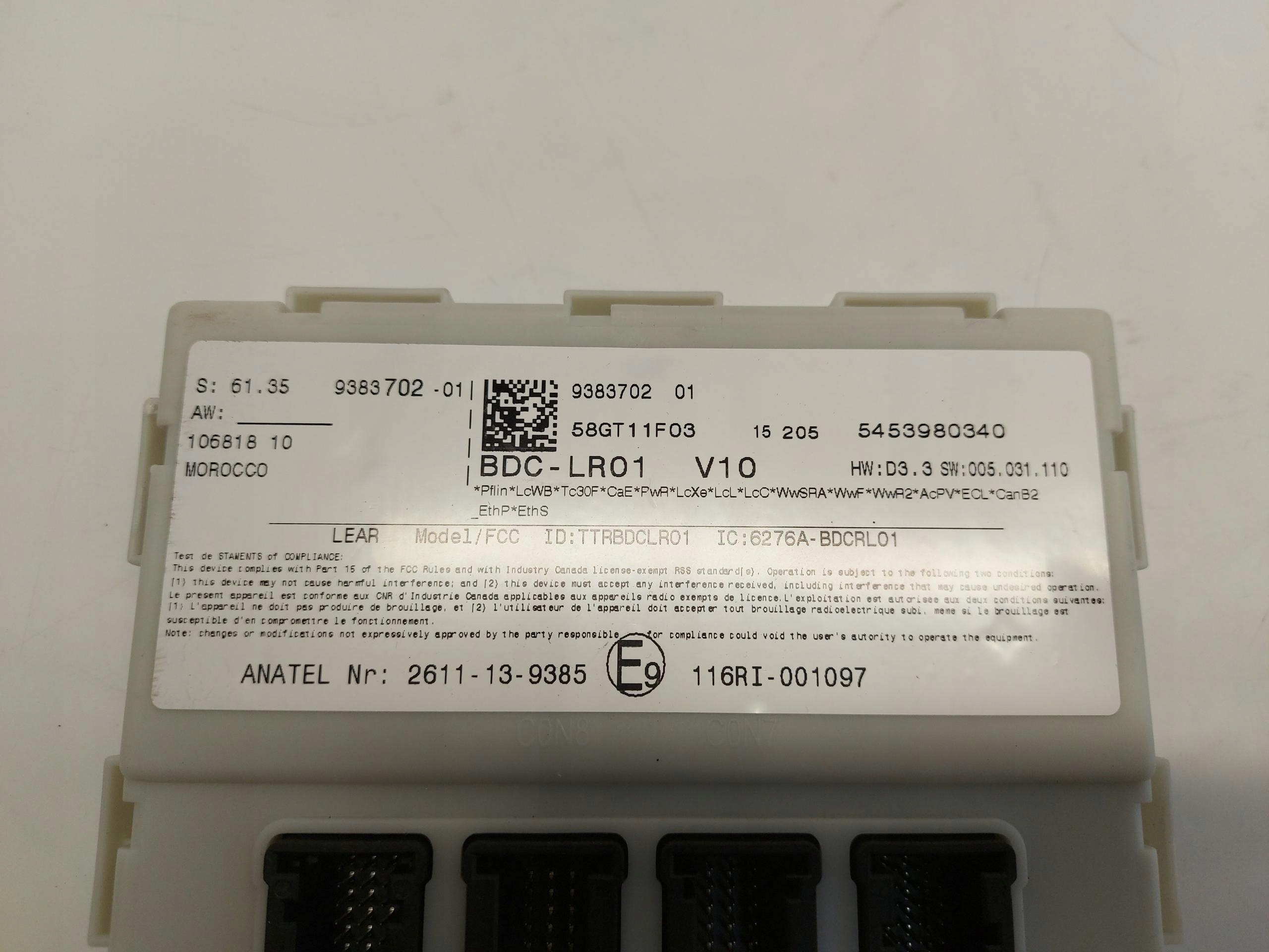 BMW i3 i01 REX module control unit BDC 9383702