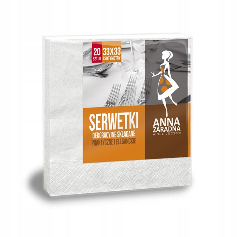 

Serwetki warstwowe 33cm 20szt białe Anna Zaradna