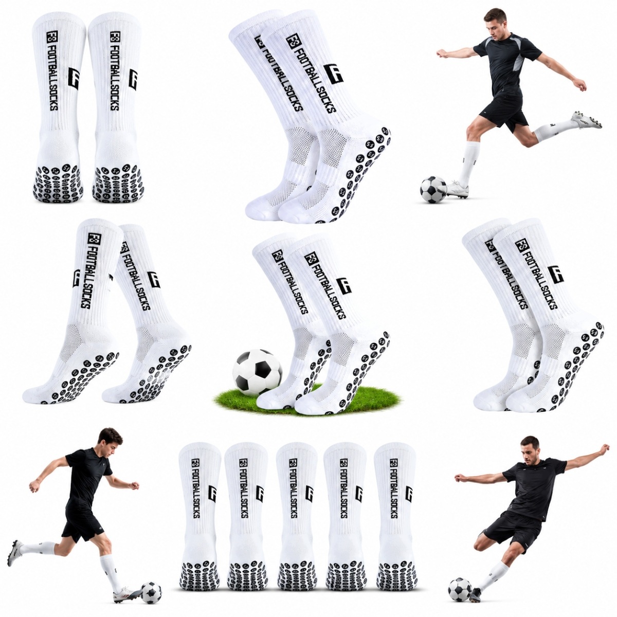 Skarpety antypoślizgowe piłkarskie Footballsocks 38-46 – 6 para Nowy