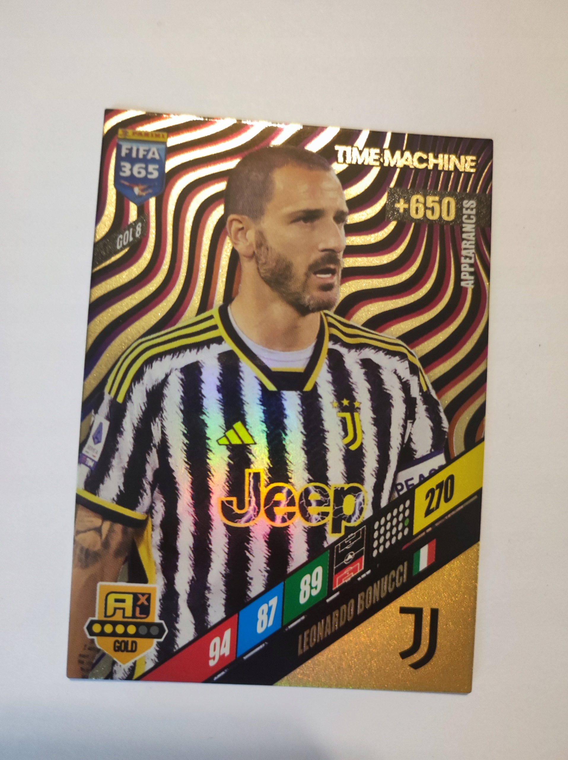 Fifa 365 2024 Panini Gold Time Machine Bonucci Gol 8 Juventus