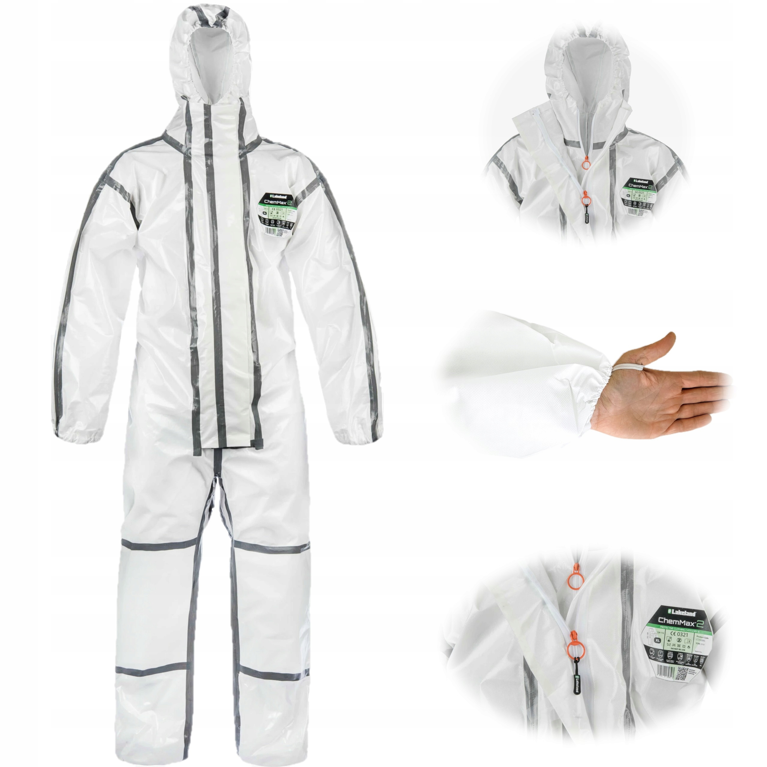 Kombinezon Ochronny Przeciwchemiczny Lakeland ChemMax 2 typ 3/4/5/6 rozm XL