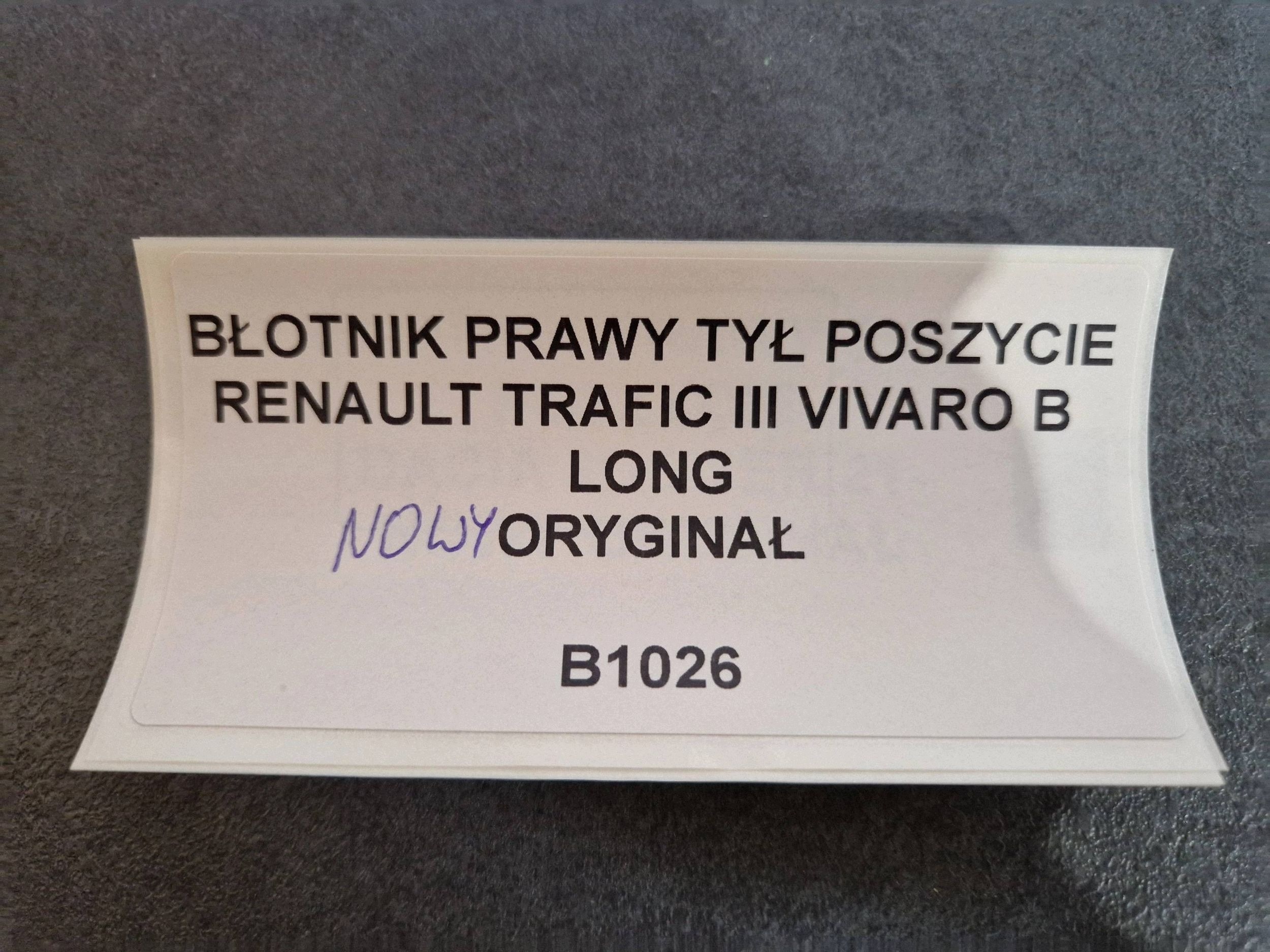 moulding pillar B right side Renault Trafic III (X82)