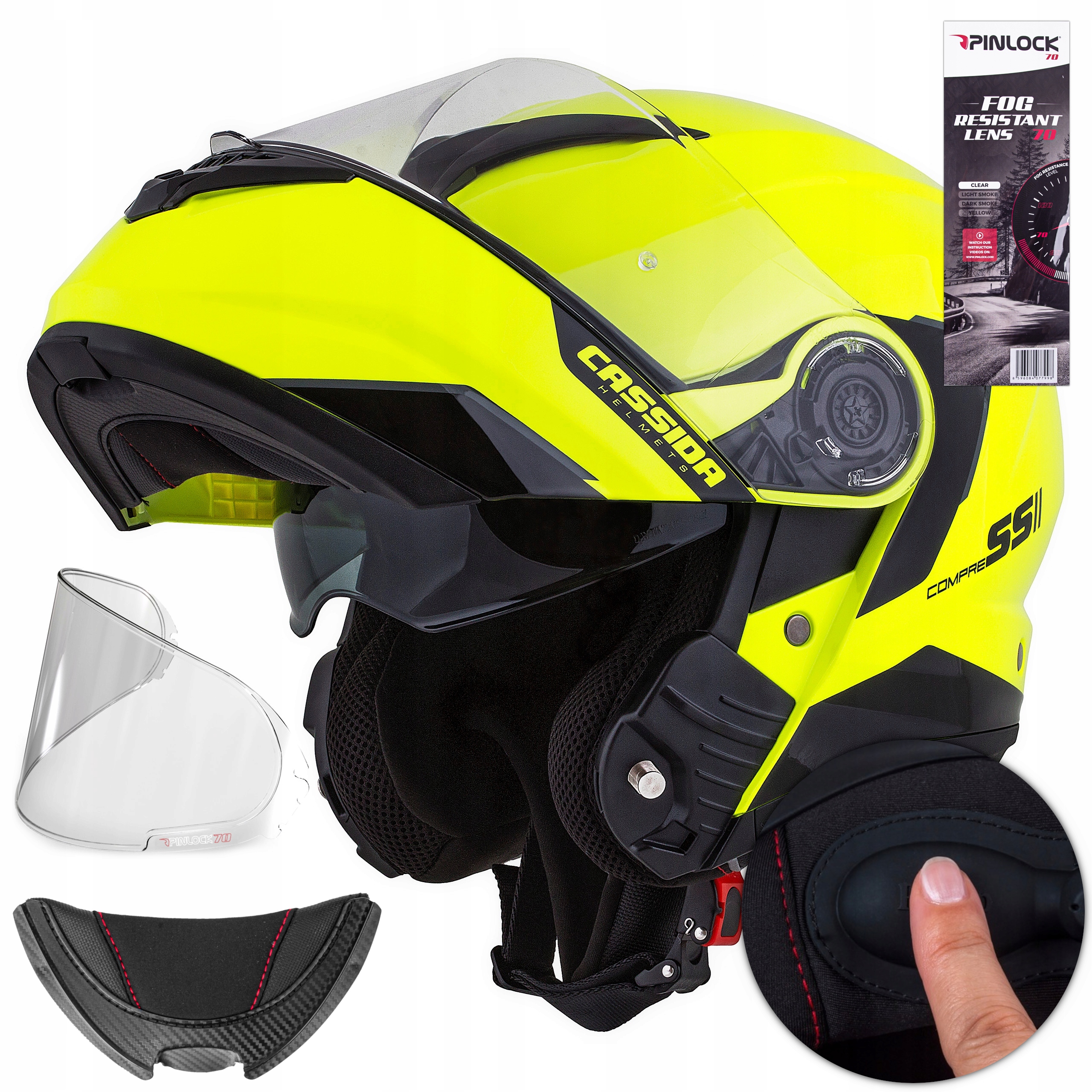 POMPOWANY 100% DOPASOWANIA KASK CASSIDA PINLOCK 70