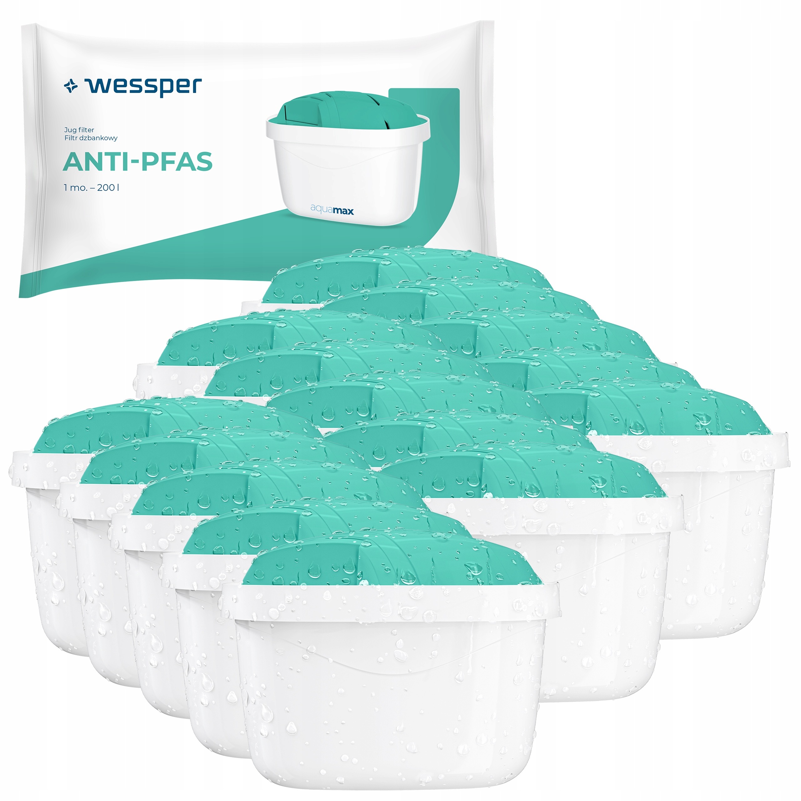 Filtr do konvice Wessper aquamax Anti-pfas filtr vody redukuje Pfas 15 ks