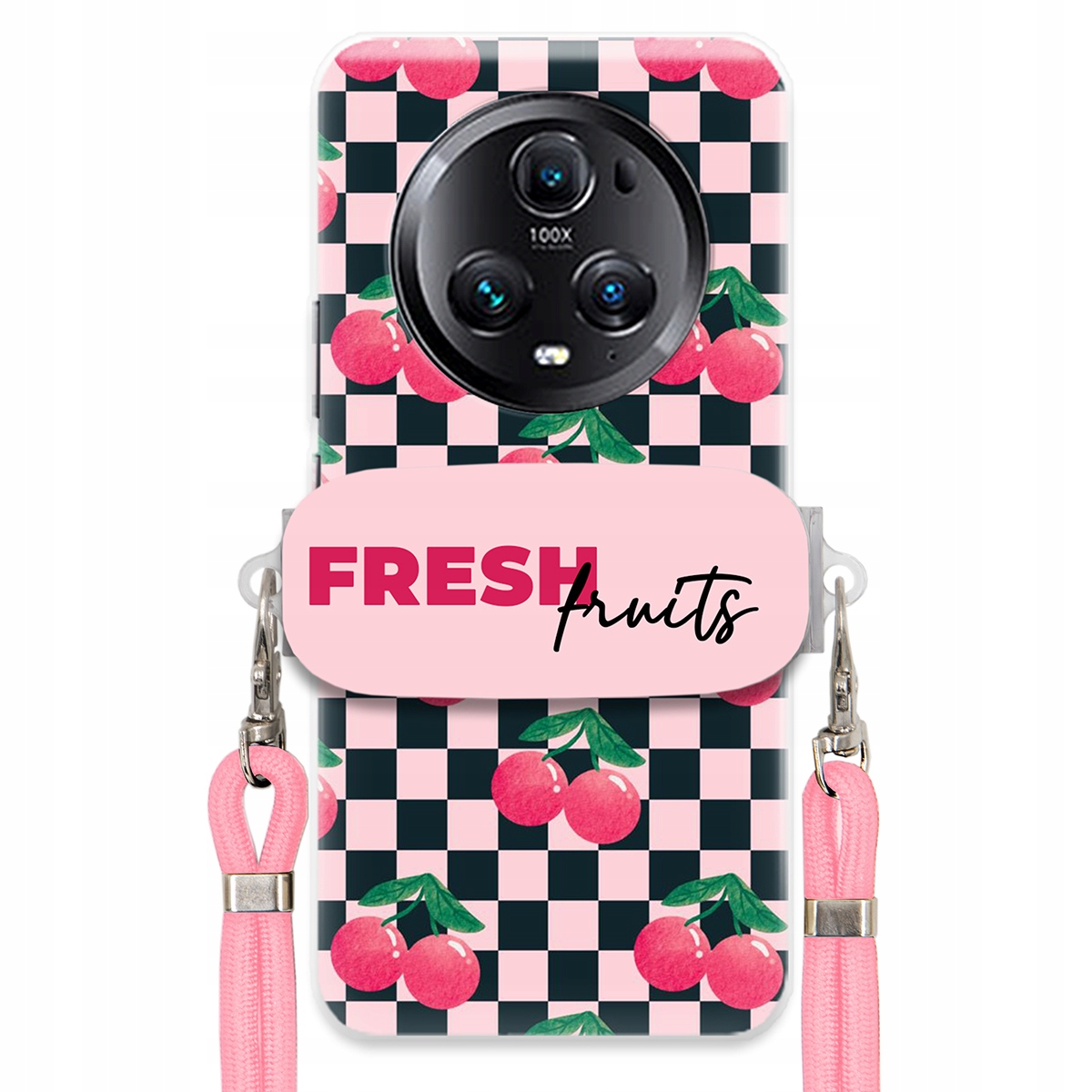 Pouzdro pro Huawei Honor Magic 5 Pro Růžové vodítko Držák Praktické Fresh Fruits