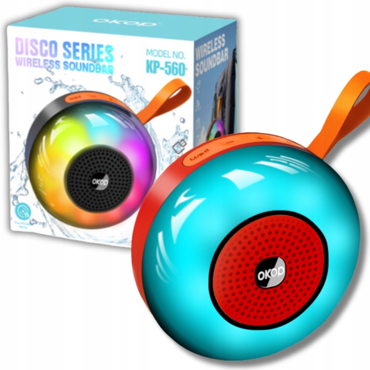 Głośnik Bluetooth Disco Series Wodoodporny Podświetlany