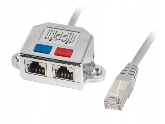 Lanberg Adapter rodzielacz Lan RJ-45 2x RJ-45 Ftp