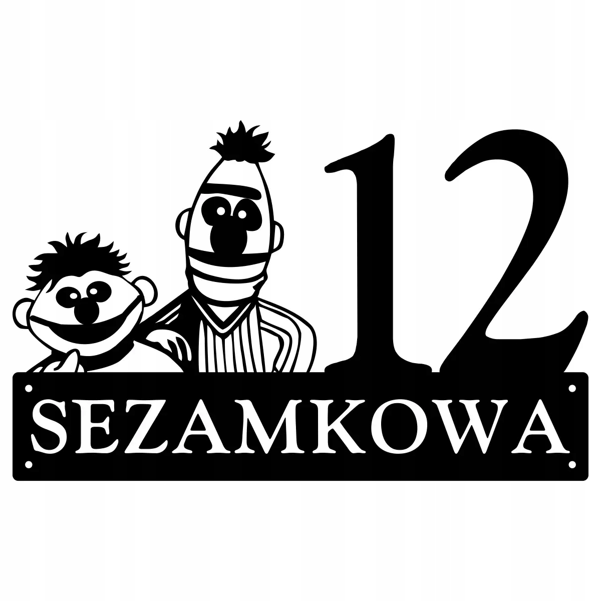 Číslo Na Dom 80 cm Tabuľa Adresa Ocel 2 mm Sezamková Ul.