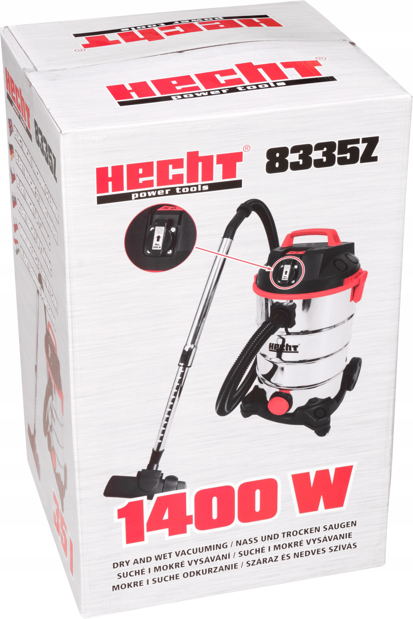 ODKURZACZ PRZEMYSLOWY MOKRO SUCHO 1400W 35L HECHT Producent code HECHT 8335Z