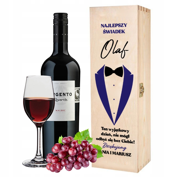 

Skrzynka Na Wino Dla Świadków Wesele Imię