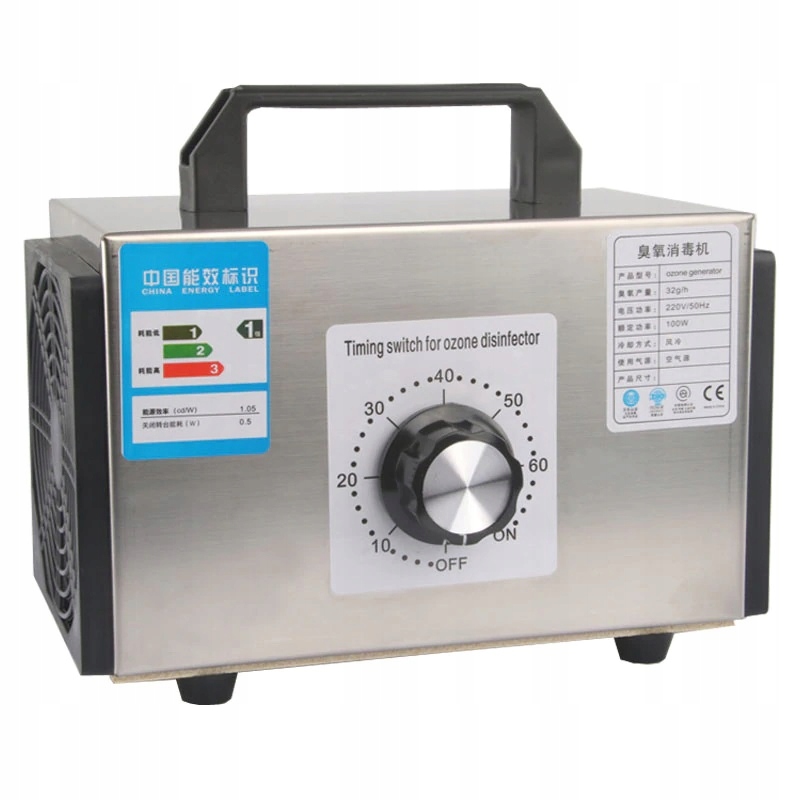 GENERATOR OZONU CZASOMIERZ OCZYSZCZACZ POWIETRZA + TIMER I FILTR 32g/h Marka Regmag