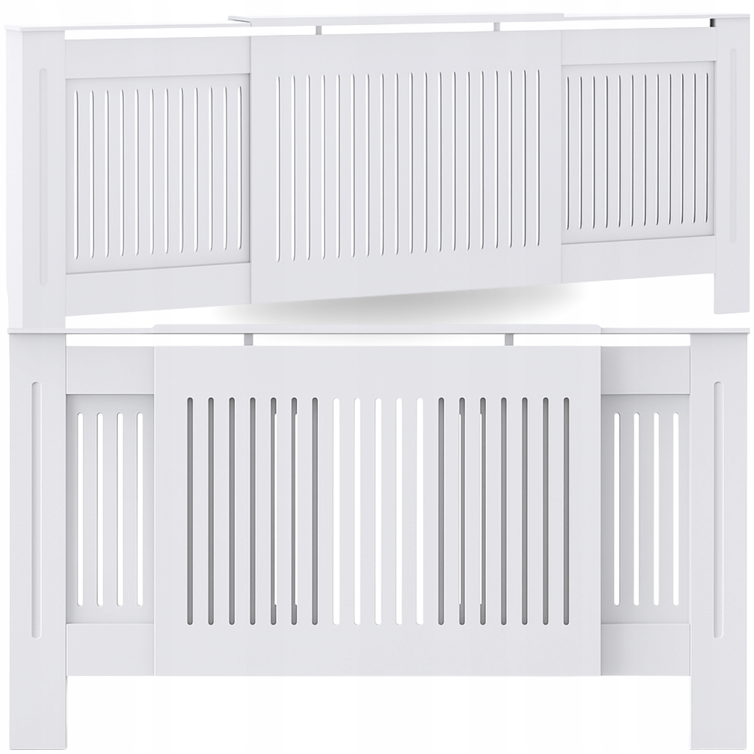 Kryt na radiátorový radiátor Maskovač Kryt Regulovatelný 140-205 cm Bílý