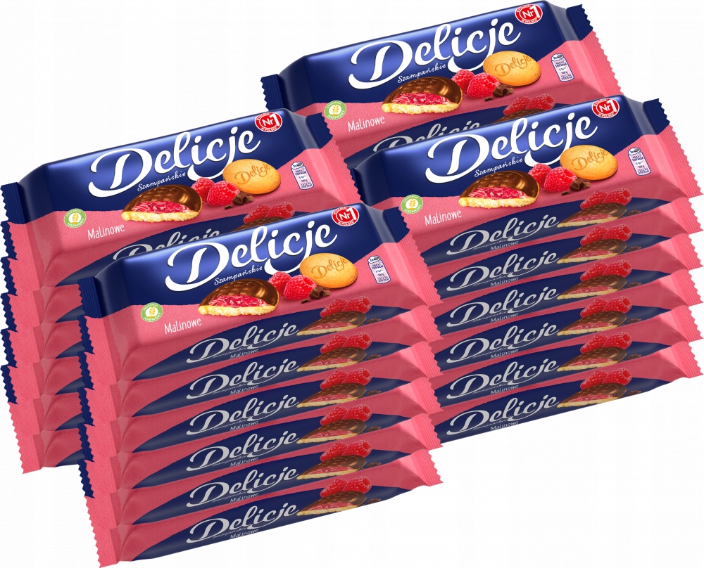 Ciastka Delicje Szampańskie Malinowe 147G x24