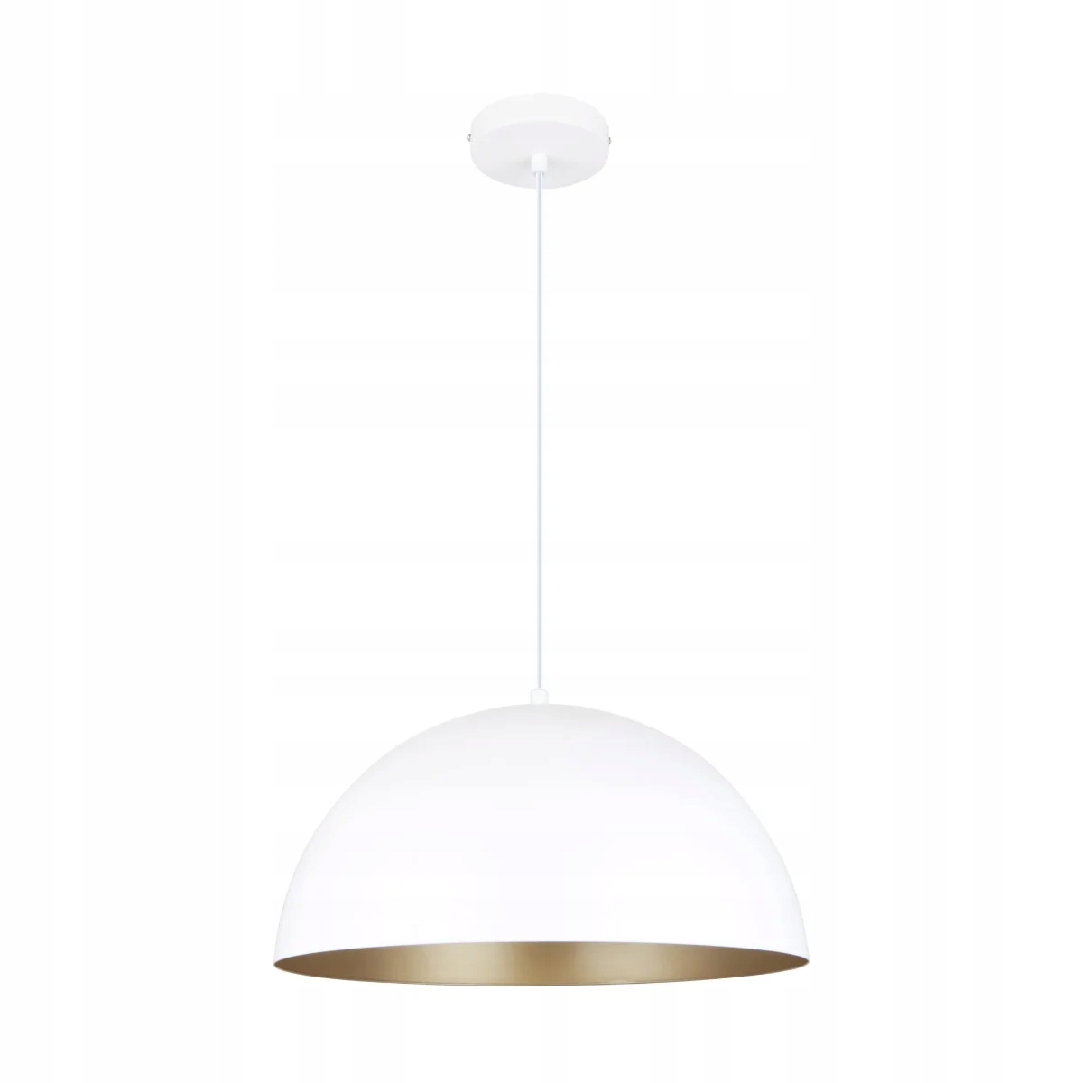 Závěsná lampa bílá zlatá kulatá 40 cm nad ostrovem, moderní stůl Zuma Line