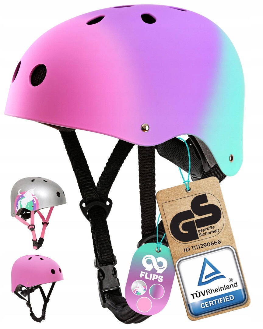 Kask dziecięcy 99FLIPS Skater Gs Tüv Rheinland bezpieczny i
