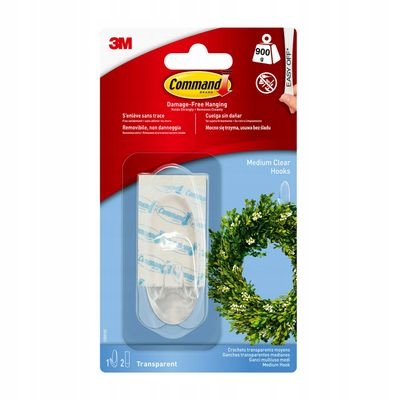 3M 17091V Command Przeźroczysty haczyk 1szt