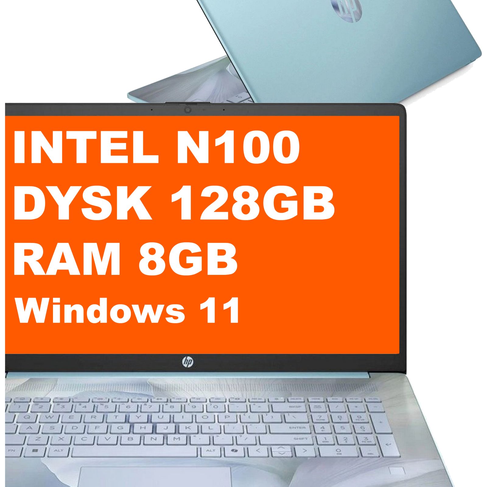 Laptop Hp 17-cn Intel N100 8GB 128GB Ufs Intel Uhd Dotyk Hd+ Win 11 Niebies