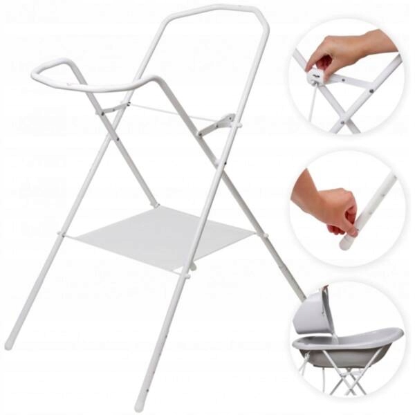 MALTEX STOJAK LEO POD WANIENKĘ 84CM Z PÓŁKĄ BIAŁY