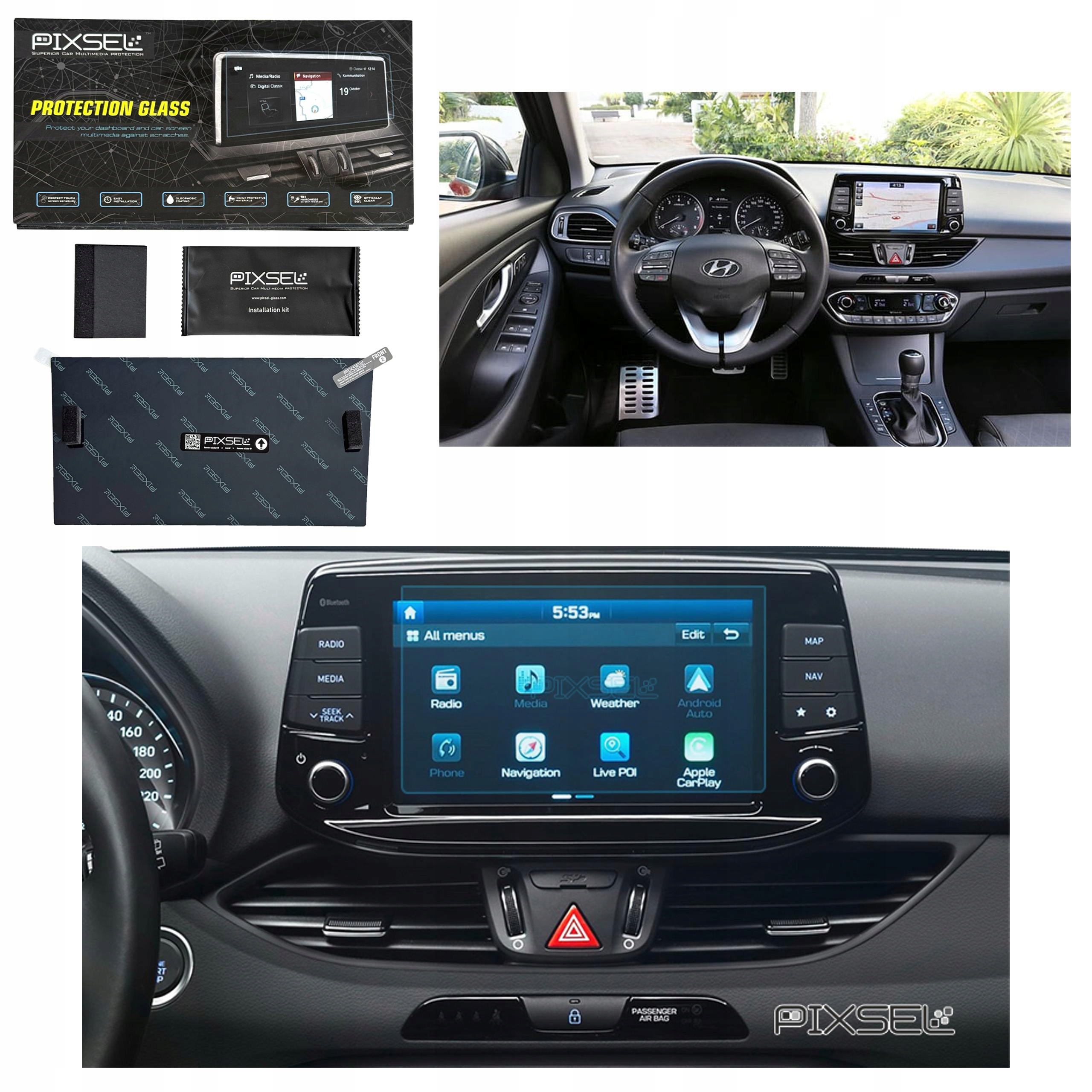 Antyodciskowe Matowe Szkło Ochronne Hyundai i30-7.9“ 2020-na monitor