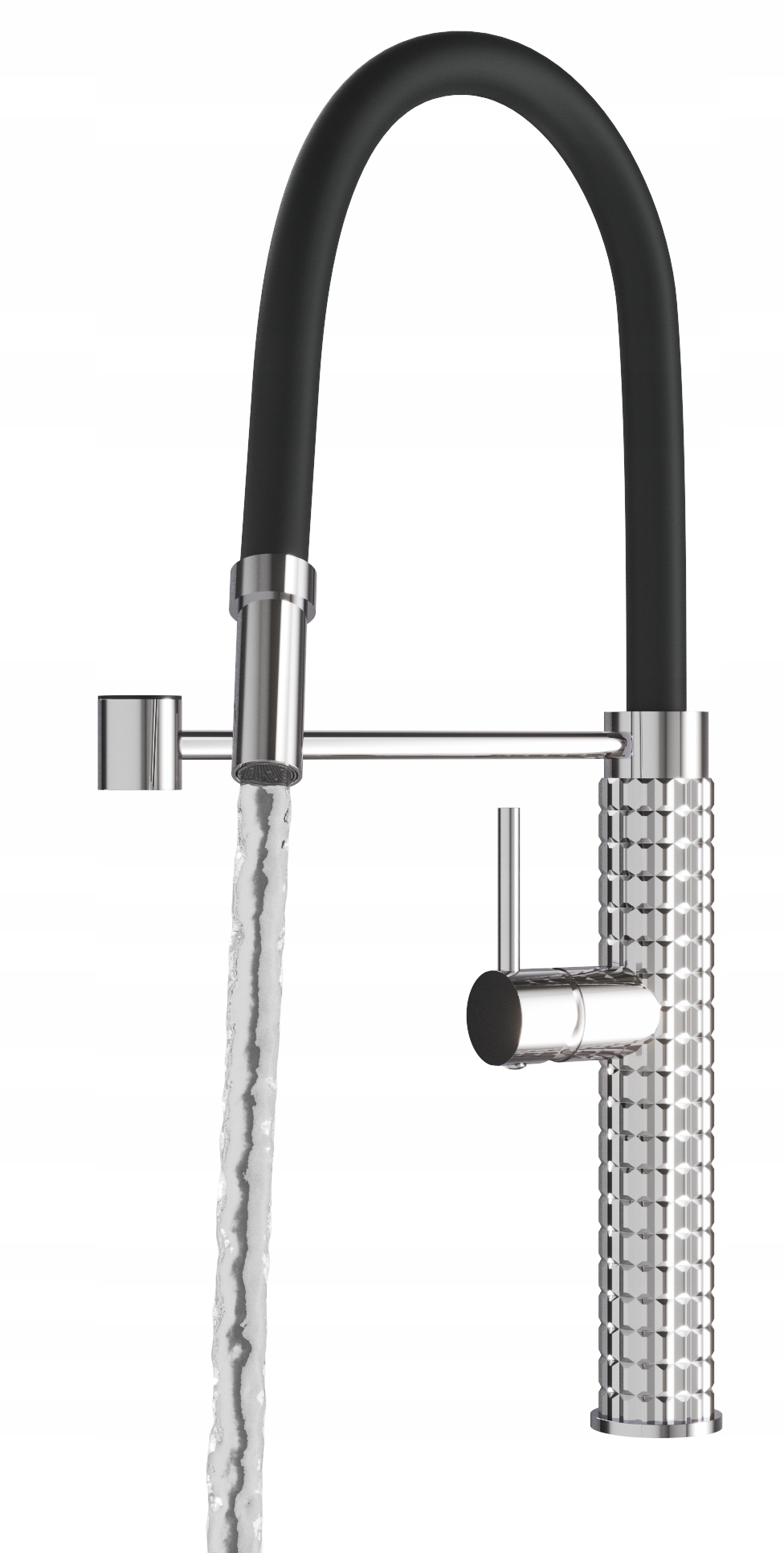 Kuchynský Kohútik S Pružným Výtokom, Strieborná Batéria Do Umývadla, Chróm, Fano