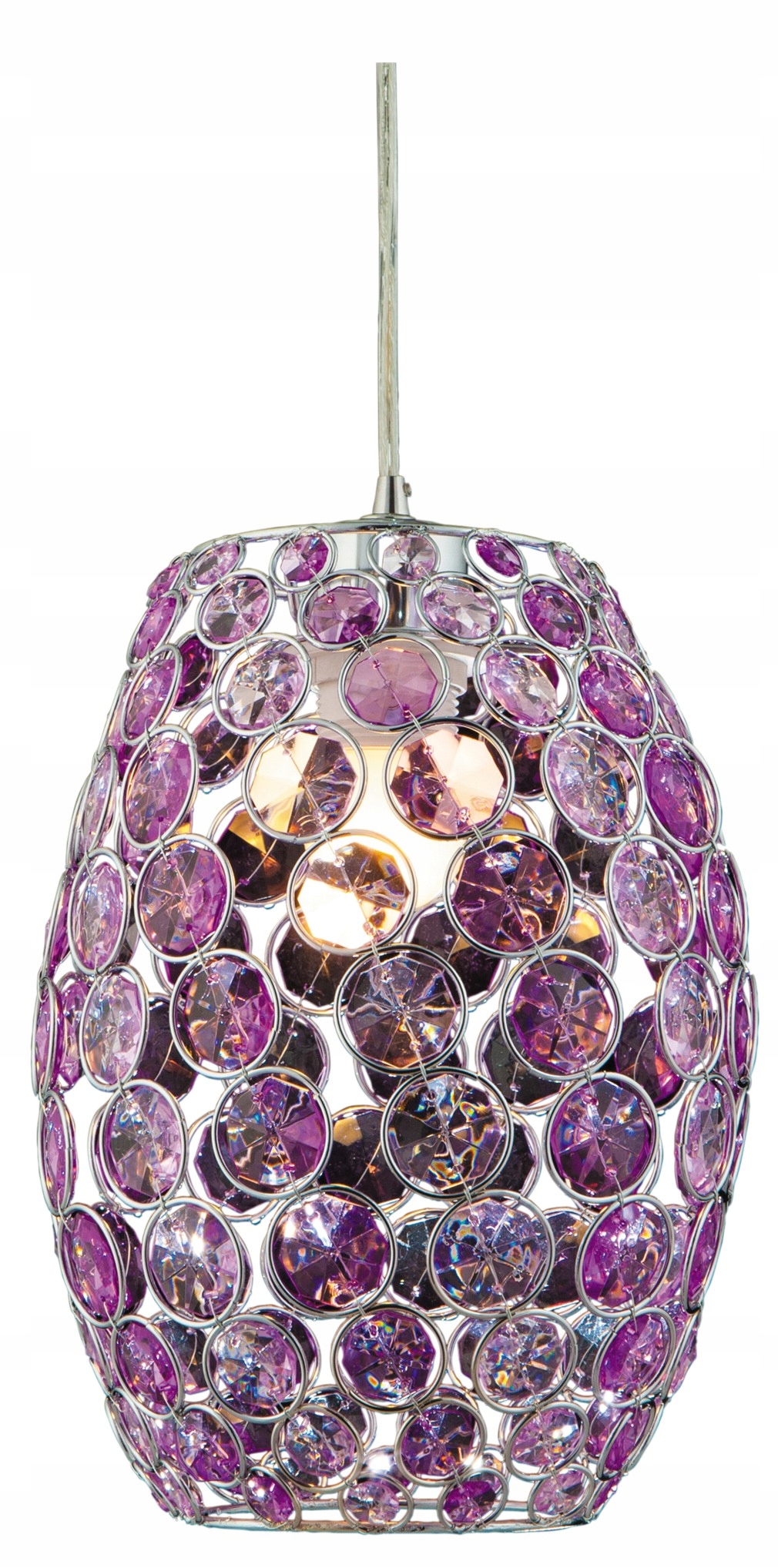 Elegantní Křišťálová Lampa Zwis 110x20 cm 1xE27
