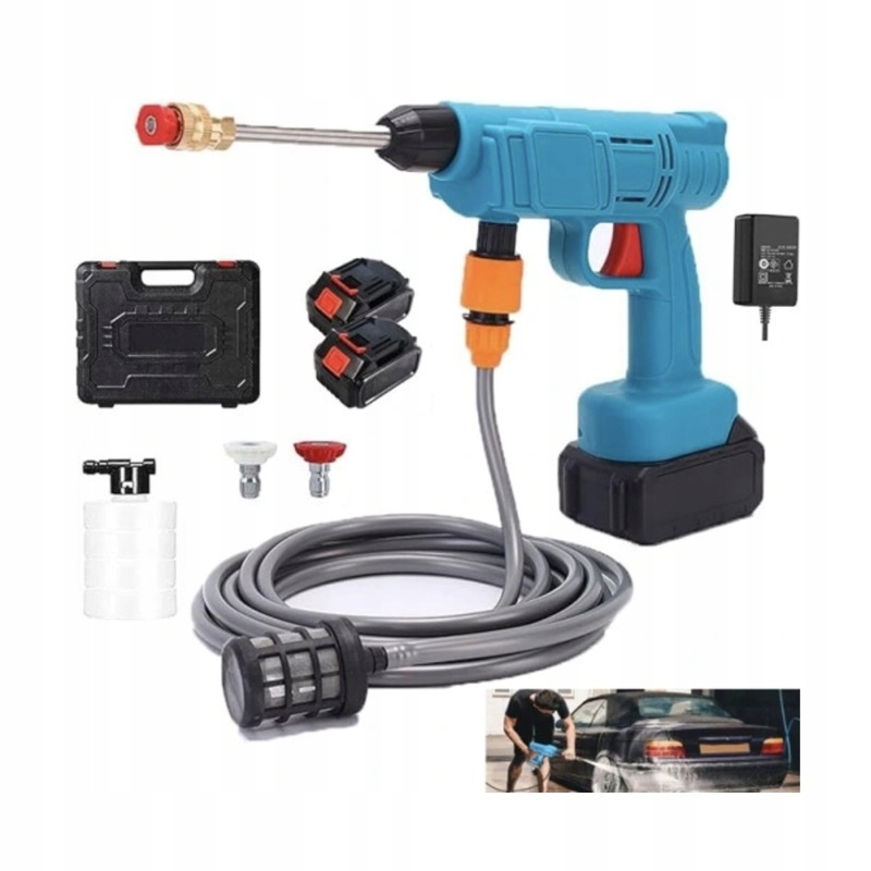 Bezdrátová Přenosná Tlaková Myčka Akumulátor 48V Pistole