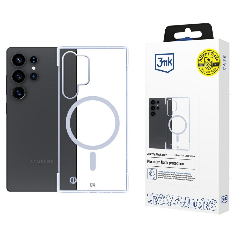 Etui 3mk Just20g MagCase na Samsung Galaxy S25 Ultra przezroczyste 3mk