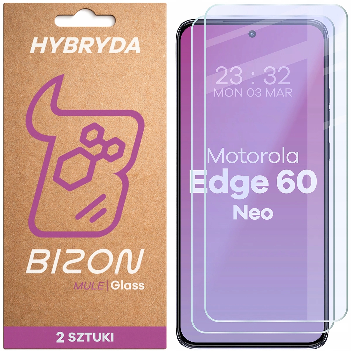 Bizon elastyczne Glass Mule Duo do Motorola Edge 60 Neo 2 sztuki