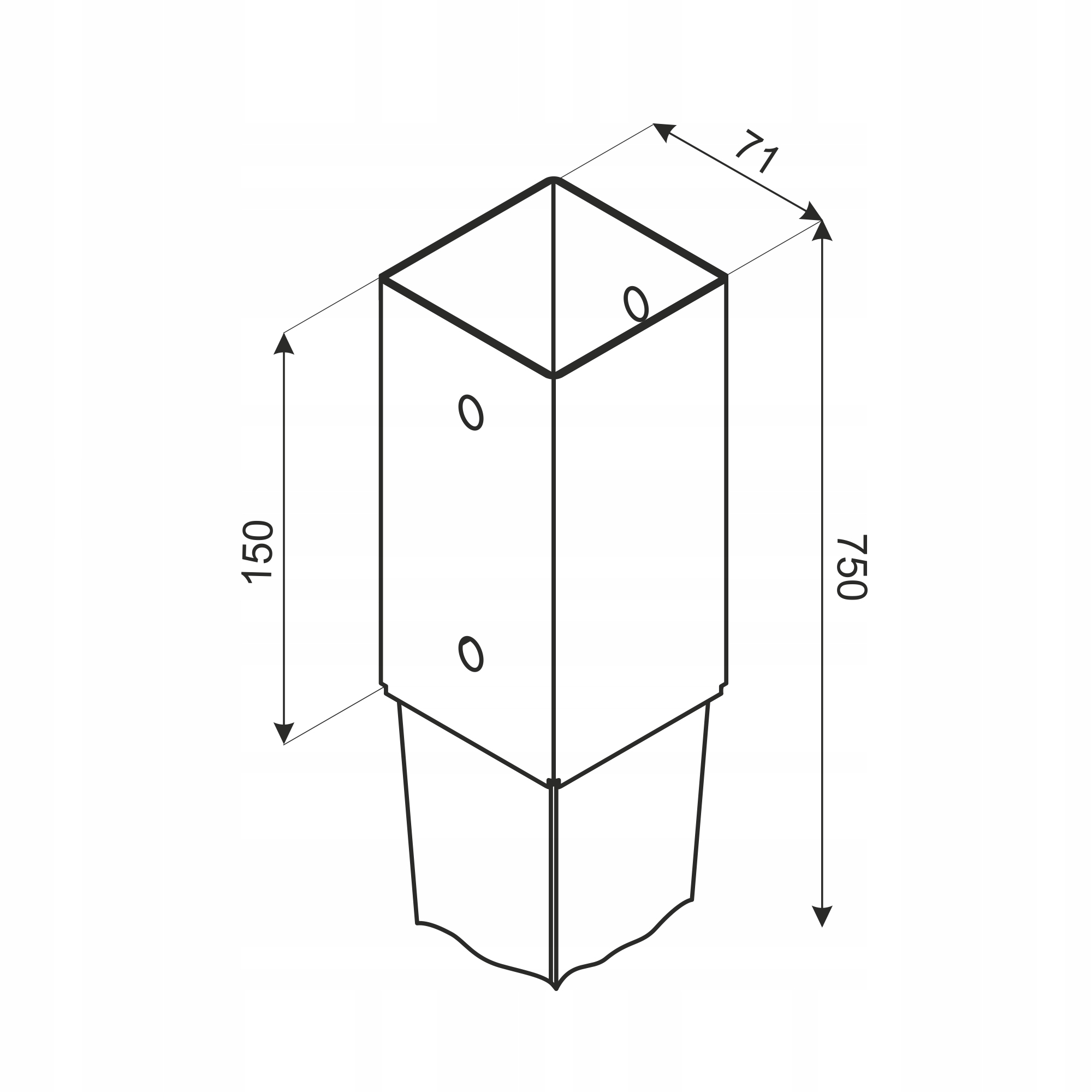 Podstawa słupa - kotwa wbijana do ziemi - PSG 70 Rodzaj podstawa słupa