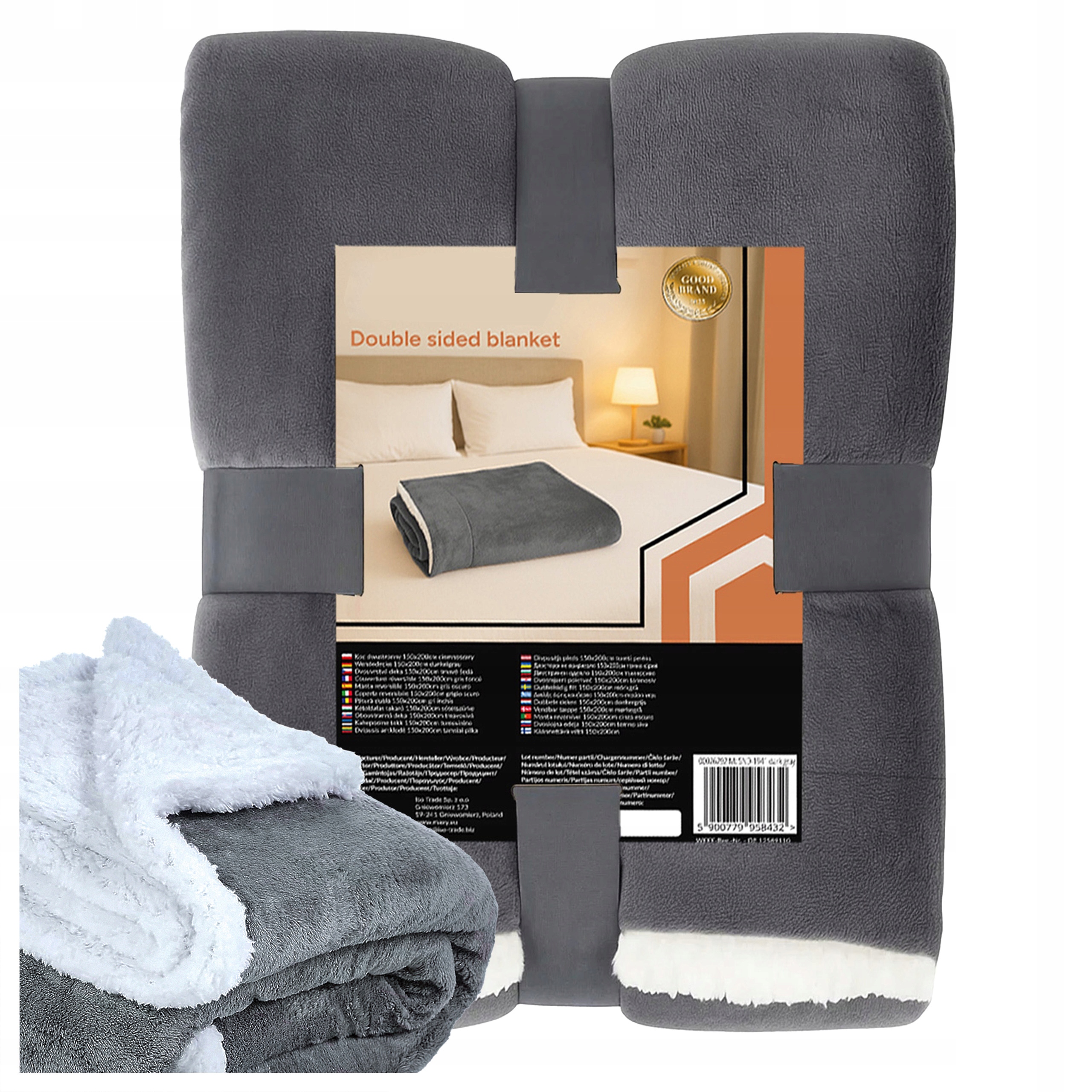 Oboustranná Deka Tlustá Teplá Přehoz Na Postel Měkký Beránek Pled 150x200CM