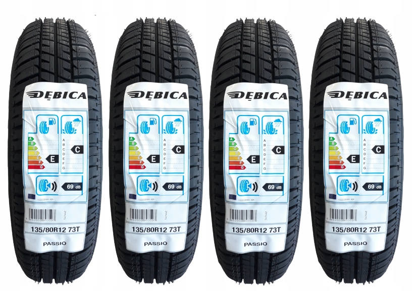 4 x летние шины 135 / 80R12 73T Debica PASSIO XL
