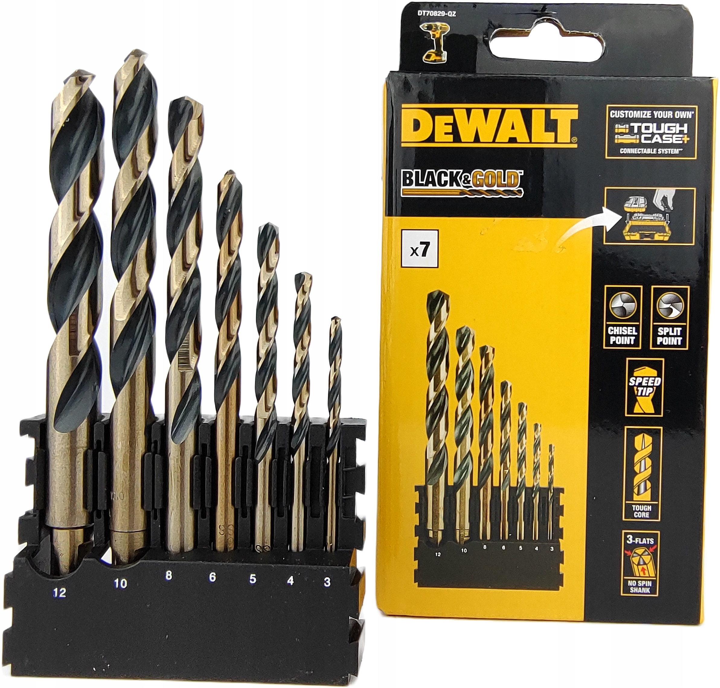 sada 7 ks vrtáků do kovu Black&Gold, DeWALT [DT70829-QZ]