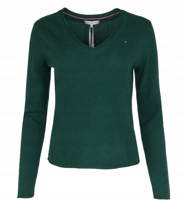 Dámský vlněný svetr Tommy Hilfiger , lahvově zeleň , velikost S