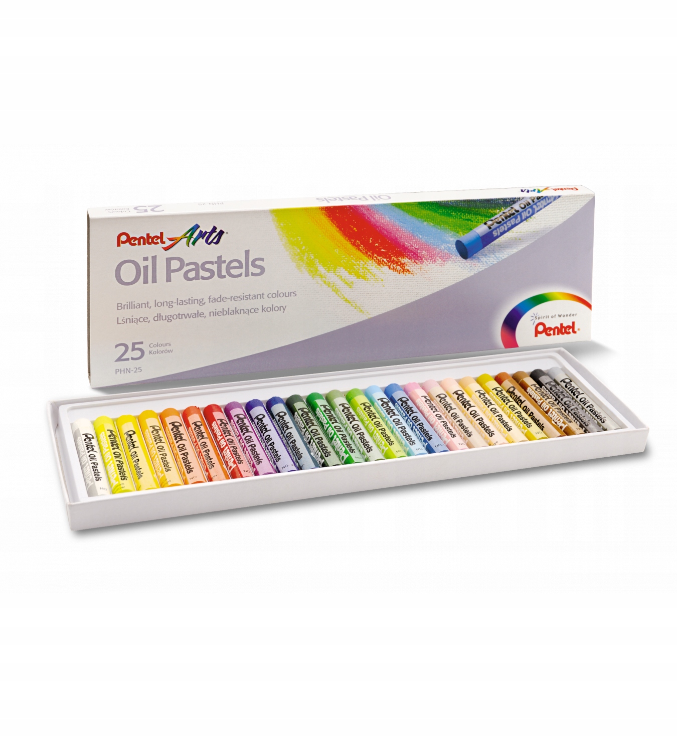 KREDKI PASTELE OLEJNE PENTEL 25 KOLORÓW PHN-25