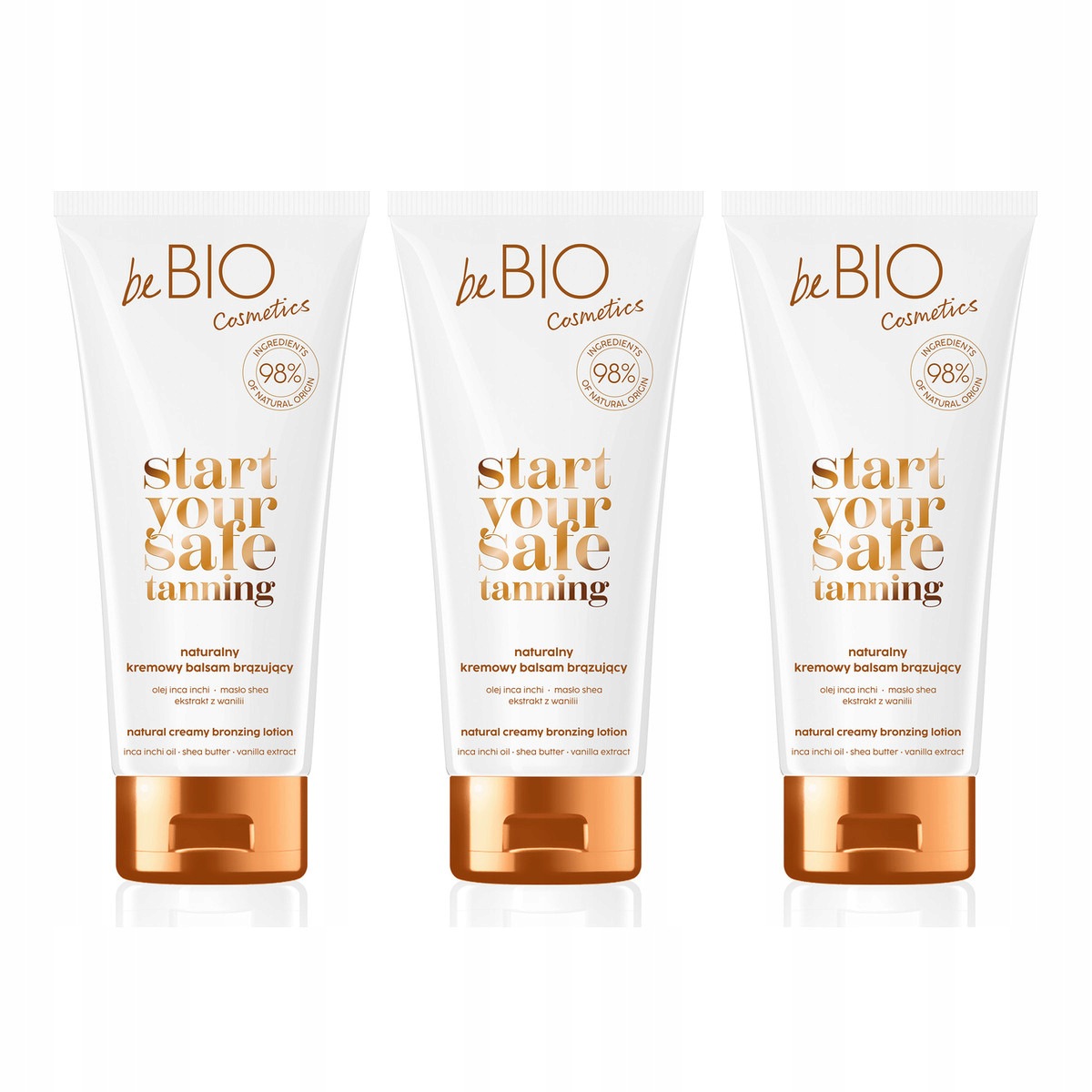 Zestaw: 3x beBIO balsam brązujący 200ml