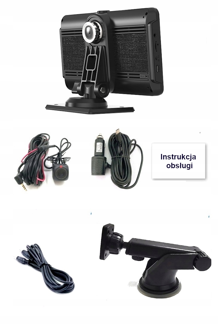 Stacja Ekran Monitor Nawigacja Rejestrator 4K Kamera Android Auto CarPlay Model HE721