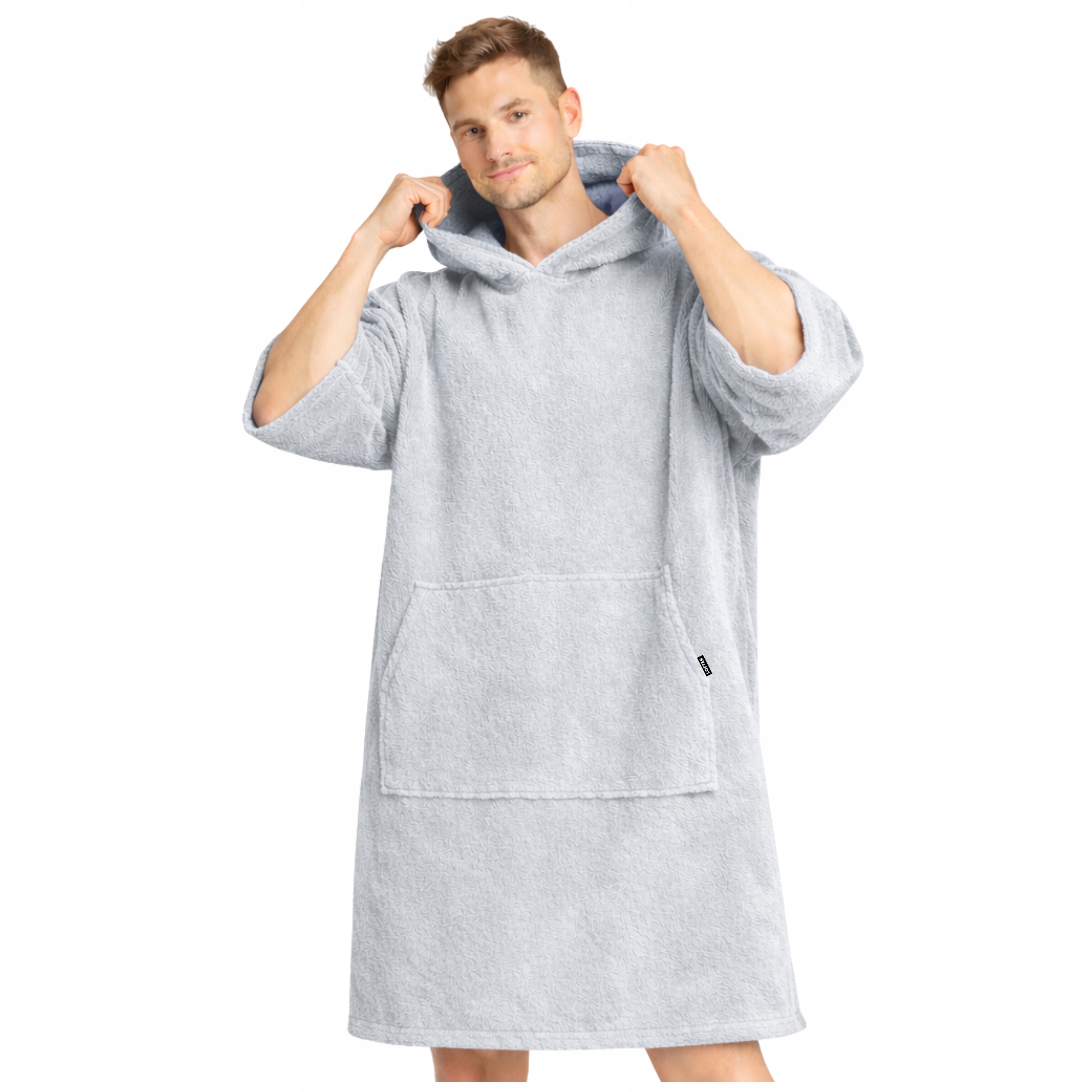 Bawełniany Ręcznik Kąpielowy z Kapturem Ponczo Męski damski na Basen Saunę