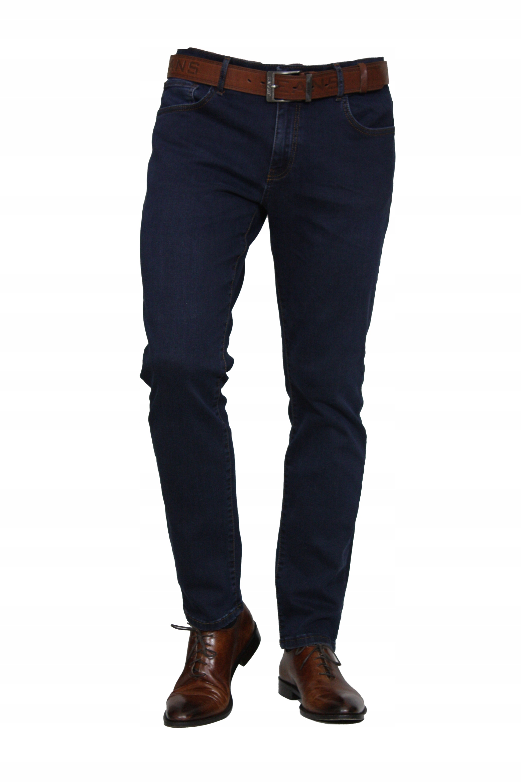 Pánské Kalhoty Crw Jeans klasické (granátové) W34 L32, obvod pasu 90-92 cm