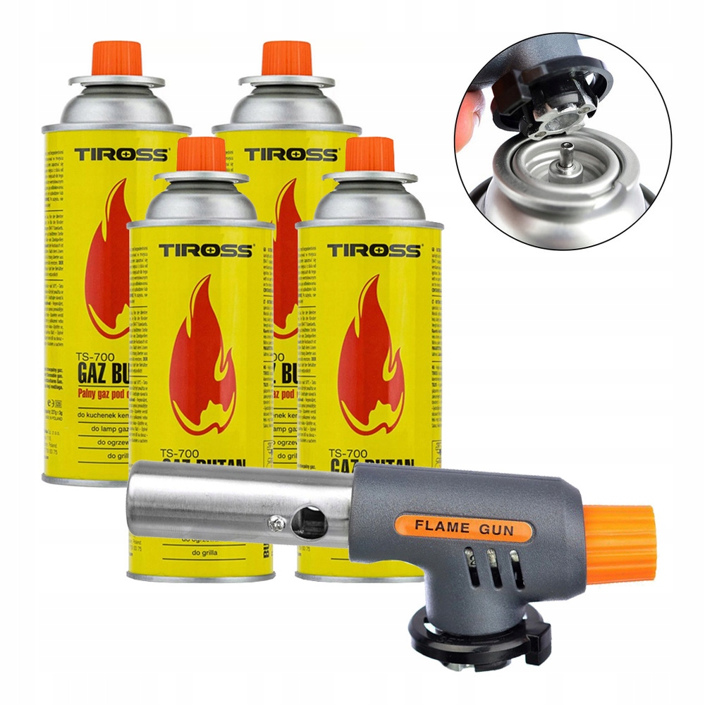 PALNIK OPALARKA LUTOWNICA + 4x KARTUSZ GAZOWY Stan opakowania oryginalne