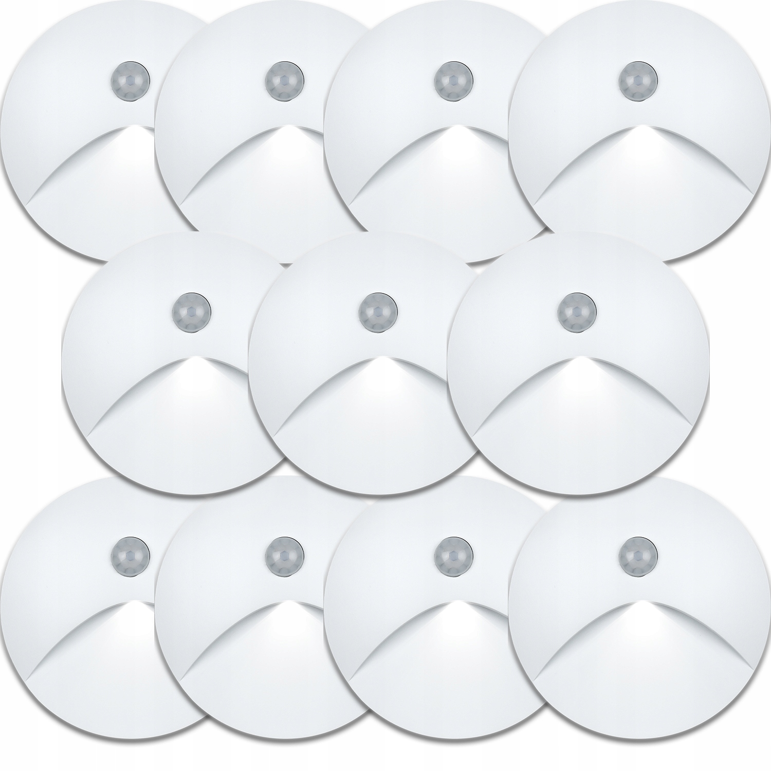 11X Hliníková Schodišťová Osvětlovací Objímka S Osvětlením Pohybový Detektor