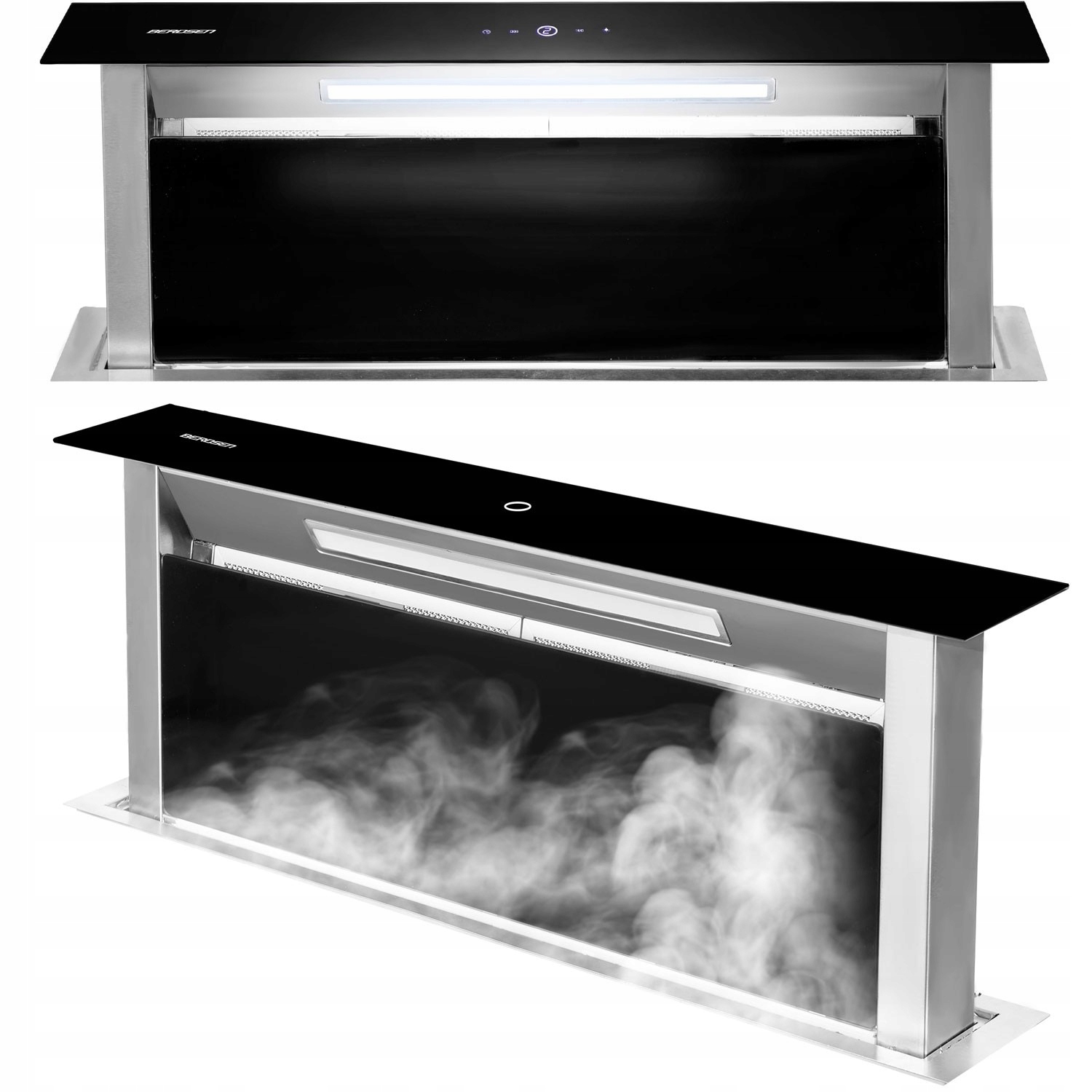 Kuchyňský odsavač par s výsuvným otvorem 90 cm Černý BT-290 Bersden